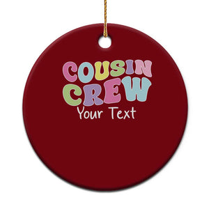 Personalized Matching Cousin Crew Ceramic Ornament Custom Name Retro Family Reunion Cousins Vacation TS10 1pc Red Print Your Wear