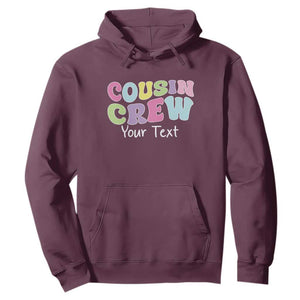 Personalized Matching Cousin Crew Hoodie Custom Name Retro Family Reunion Cousins Vacation TS10 Maroon Print Your Wear