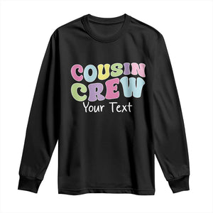 Personalized Matching Cousin Crew Long Sleeve Shirt Custom Name Retro Family Reunion Cousins Vacation TS10 Black Print Your Wear