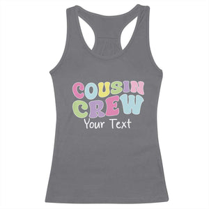 Personalized Matching Cousin Crew Racerback Tank Top Custom Name Retro Family Reunion Cousins Vacation TS10 Charcoal Print Your Wear
