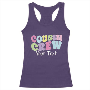 Personalized Matching Cousin Crew Racerback Tank Top Custom Name Retro Family Reunion Cousins Vacation TS10 Purple Print Your Wear