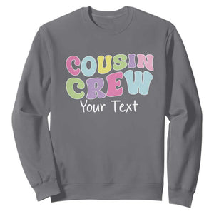 Personalized Matching Cousin Crew Sweatshirt Custom Name Retro Family Reunion Cousins Vacation TS10 Charcoal Print Your Wear