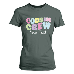 Personalized Matching Cousin Crew T Shirt For Women Custom Name Retro Family Reunion Cousins Vacation TS10 Dark Forest Green Print Your Wear