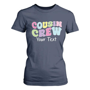 Personalized Matching Cousin Crew T Shirt For Women Custom Name Retro Family Reunion Cousins Vacation TS10 Navy Print Your Wear