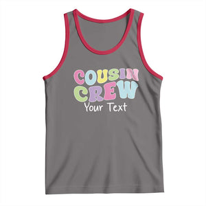 Personalized Matching Cousin Crew Tank Top Custom Name Retro Family Reunion Cousins Vacation TS10 Deep Heather Red Print Your Wear