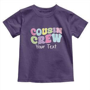 Personalized Matching Cousin Crew Toddler T Shirt Custom Name Retro Family Reunion Cousins Vacation TS10 Purple Print Your Wear