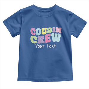 Personalized Matching Cousin Crew Toddler T Shirt Custom Name Retro Family Reunion Cousins Vacation TS10 Royal Blue Print Your Wear