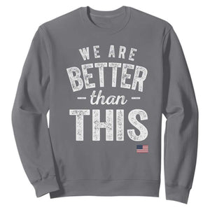 We Are Better Than This Sweatshirt Funny Subtle Resist TS10 Charcoal Print Your Wear