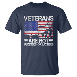 Veterans Are Not Suckers Or Losers T Shirt Veteran Vintage US Flag Protest TS10 Navy Print Your Wear