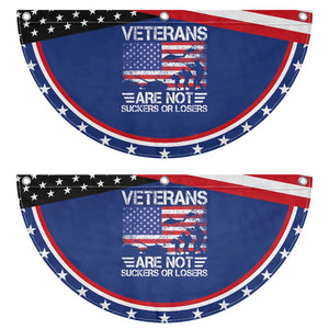 Veterans Are Not Suckers Or Losers Patriotic Fan Flag Veteran Vintage US Flag Protest