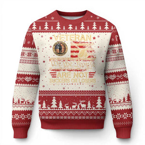 Veterans Are Not Suckers Or Losers Ugly Christmas Sweater Vintage Old 1776 Vintage Flag We The People Veteran Patriotic TS10 Beige Red Print Your Wear