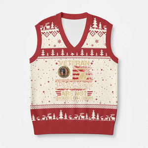 Veterans Are Not Suckers Or Losers V-Neck Knit Sweater Vest Vintage Old 1776 Vintage Flag We The People Veteran Patriotic TS10 Beige Red Print Your Wear