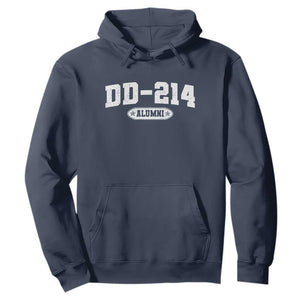 DD-214 Alumni Hoodie US Army Pride Military Veteran Retired TS10 Navy Print Your Wear