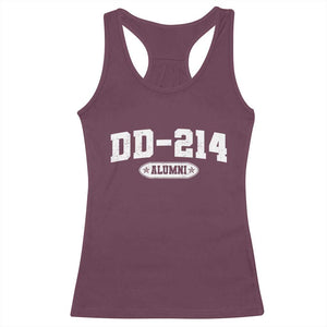 DD-214 Alumni Racerback Tank Top US Army Pride Military Veteran Retired TS10 Maroon Print Your Wear