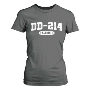 DD-214 Alumni T Shirt For Women US Army Pride Military Veteran Retired TS10 Dark Heather Print Your Wear
