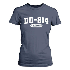 DD-214 Alumni T Shirt For Women US Army Pride Military Veteran Retired TS10 Navy Print Your Wear