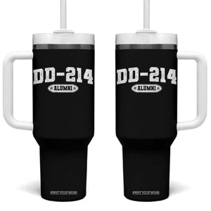 DD-214 Alumni Tumbler With Handle US Army Pride Military Veteran Retired TS10 One Size: 40 oz Black Print Your Wear