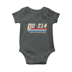 DD-214 Baby Onesie Armed Forces Military Alumni Vintage Veteran TS10 Dark Heather Print Your Wear