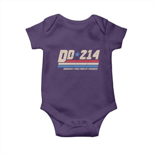DD-214 Baby Onesie Armed Forces Military Alumni Vintage Veteran TS10 Purple Print Your Wear