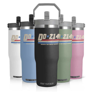 DD-214 Flip Straw Tumbler Armed Forces Military Alumni Vintage Veteran TS10 Print Your Wear