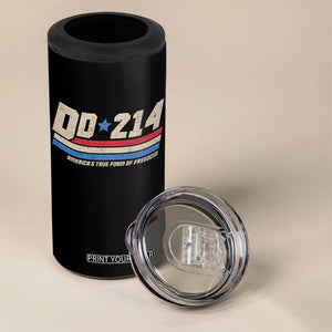 DD-214 4 in 1 Can Cooler Tumbler Armed Forces Military Alumni Vintage Veteran TS10 Print Your Wear