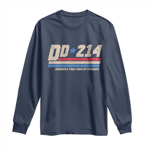 DD-214 Long Sleeve Shirt Armed Forces Military Alumni Vintage Veteran TS10 Navy Print Your Wear