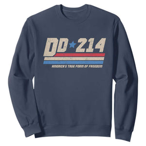 DD-214 Sweatshirt Armed Forces Military Alumni Vintage Veteran TS10 Navy Print Your Wear