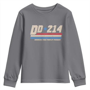 DD-214 Youth Sweatshirt Armed Forces Military Alumni Vintage Veteran TS10 Charcoal Print Your Wear
