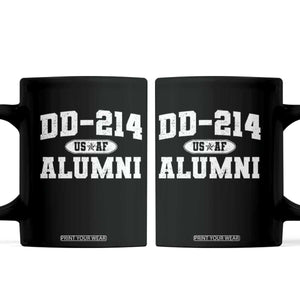 DD-214 US Air Force Alumni Coffee Mug US Military Veteran Retired TS10 Black Print Your Wear