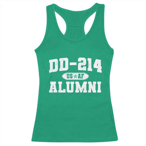 DD-214 US Air Force Alumni Racerback Tank Top US Military Veteran Retired TS10 Irish Green Print Your Wear