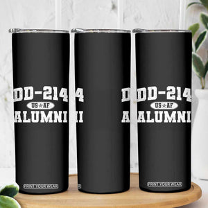 DD-214 US Air Force Alumni Skinny Tumbler US Military Veteran Retired TS10 Print Your Wear