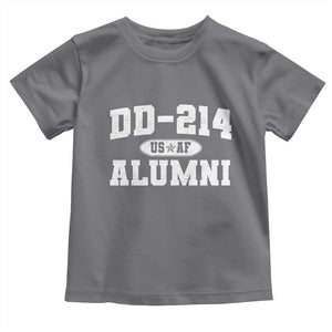 DD-214 US Air Force Alumni Toddler T Shirt US Military Veteran Retired TS10 Charcoal Print Your Wear