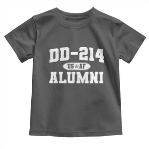 DD-214 US Air Force Alumni Toddler T Shirt US Military Veteran Retired TS10 Dark Heather Print Your Wear