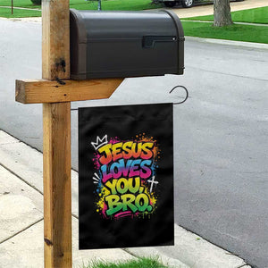 Jesus Loves You Bro Christian Believer Faith Garden Flag Dripping Graffiti Rap God Religious Graphic
