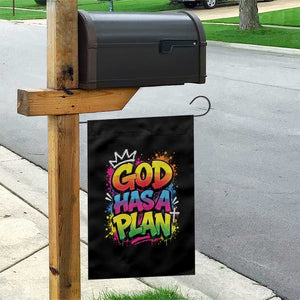 God Has A Plan Garden Flag Graffiti Rap Christian Faith Graphic