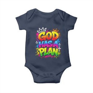 God Has A Plan Baby Onesie Graffiti Rap Christian Faith Graphic