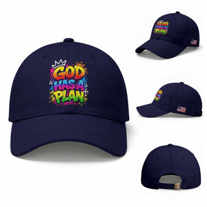 God Has A Plan Baseball Cap Graffiti Rap Christian Faith Graphic