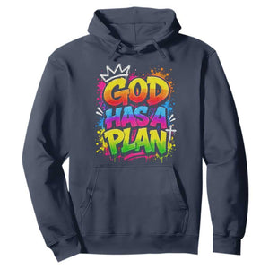 God Has A Plan Hoodie Graffiti Rap Christian Faith Graphic