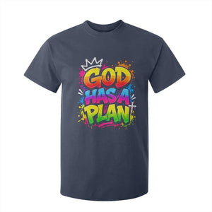 God Has A Plan T Shirt For Kid Graffiti Rap Christian Faith Graphic