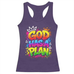 God Has A Plan Racerback Tank Top Graffiti Rap Christian Faith Graphic