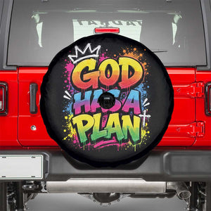 God Has A Plan Spare Tire Cover Graffiti Rap Christian Faith Graphic