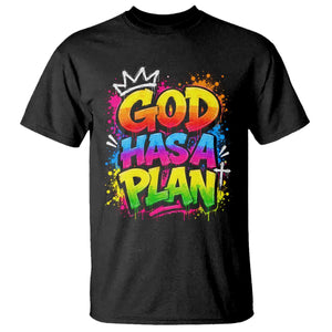 God Has A Plan T Shirt Graffiti Rap Christian Faith Graphic