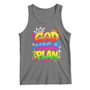 God Has A Plan Tank Top Graffiti Rap Christian Faith Graphic