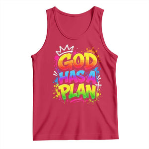 God Has A Plan Tank Top Graffiti Rap Christian Faith Graphic