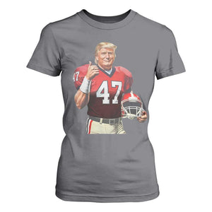 Trump Football T Shirt For Women Vintage Sports Fan 47th President TS10 Charcoal Print Your Wear