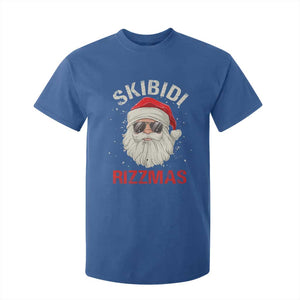 Skibidi Rizzmas Christmas T Shirt For Kid Rizz Santa Claus Retro Funny Xmas Gen Alpha Kid TS10 Royal Blue Print Your Wear
