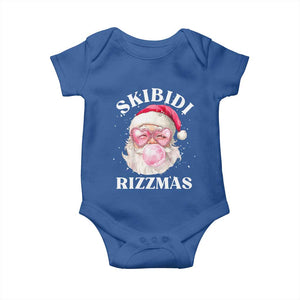 Skibidi Rizzmas Christmas Baby Onesie Rizz Santa Pink Bubble Gum Funny Xmas Gen Alpha Girl Kids TS10 Royal Blue Print Your Wear