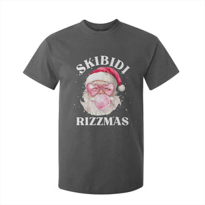 Skibidi Rizzmas Christmas T Shirt For Kid Rizz Santa Pink Bubble Gum Funny Xmas Gen Alpha Girl Kids TS10 Dark Heather Print Your Wear