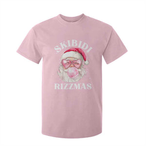 Skibidi Rizzmas Christmas T Shirt For Kid Rizz Santa Pink Bubble Gum Funny Xmas Gen Alpha Girl Kids TS10 Light Pink Print Your Wear