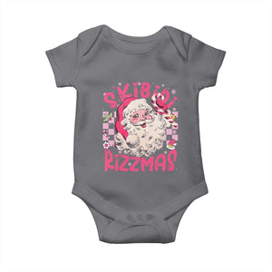 SKIBIDI Rizzmas Santa Baby Onesie Rizz Santa Pink Groovy Funny Xmas Gen Alpha Girl Kids TS10 Charcoal Print Your Wear